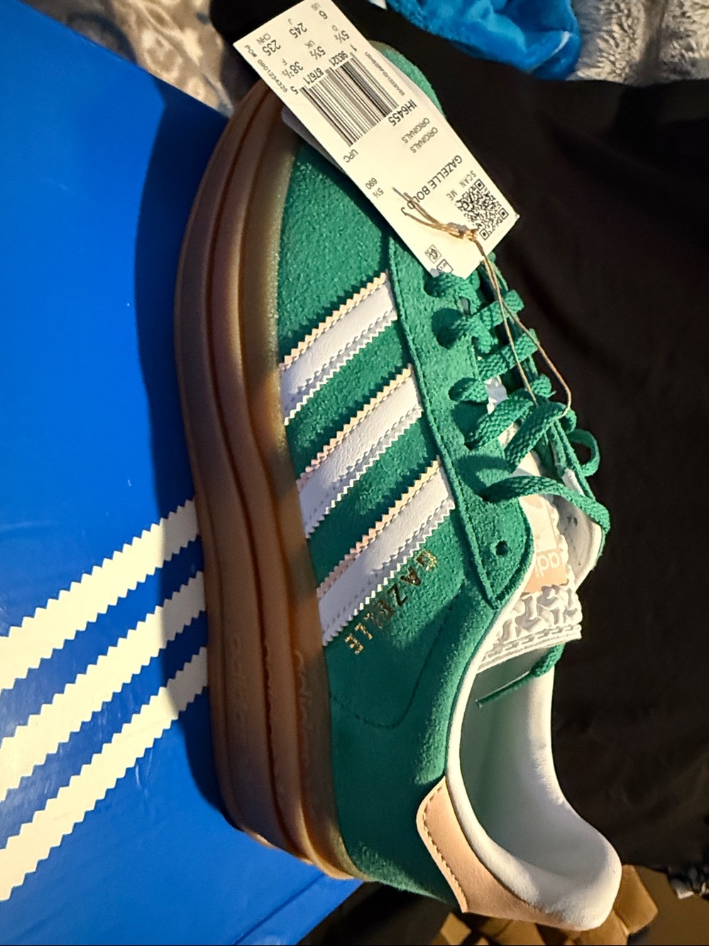 adidas Gazelle Bold Women’s Green Pink Sneakers